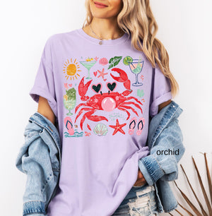 Comfort Colors Funny Crab Shirt, Crab Blowing Bubble Graphic Tee, Beach Vibes Nautical T-shirt, Summer Vacation Gift 2e39939a-4397-4c57-80dd-49abc409c72c-5.jpg