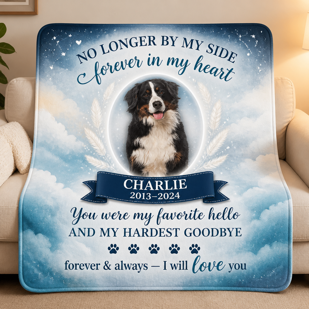 Pet Memorial Photo Blanket – Forever In My Heart - Personalized Blanket 2e3fb17c-8bfa-473f-8823-771670dbe183.png