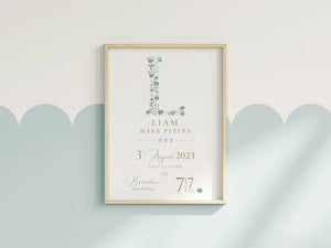 New Baby Personalised Print: Birth Details Keepsake Gift, Newborn Gift, Girls Boys Nursery decor 2e437ed1-03ed-4887-af88-e106bf535c01-jhj-4-.webp