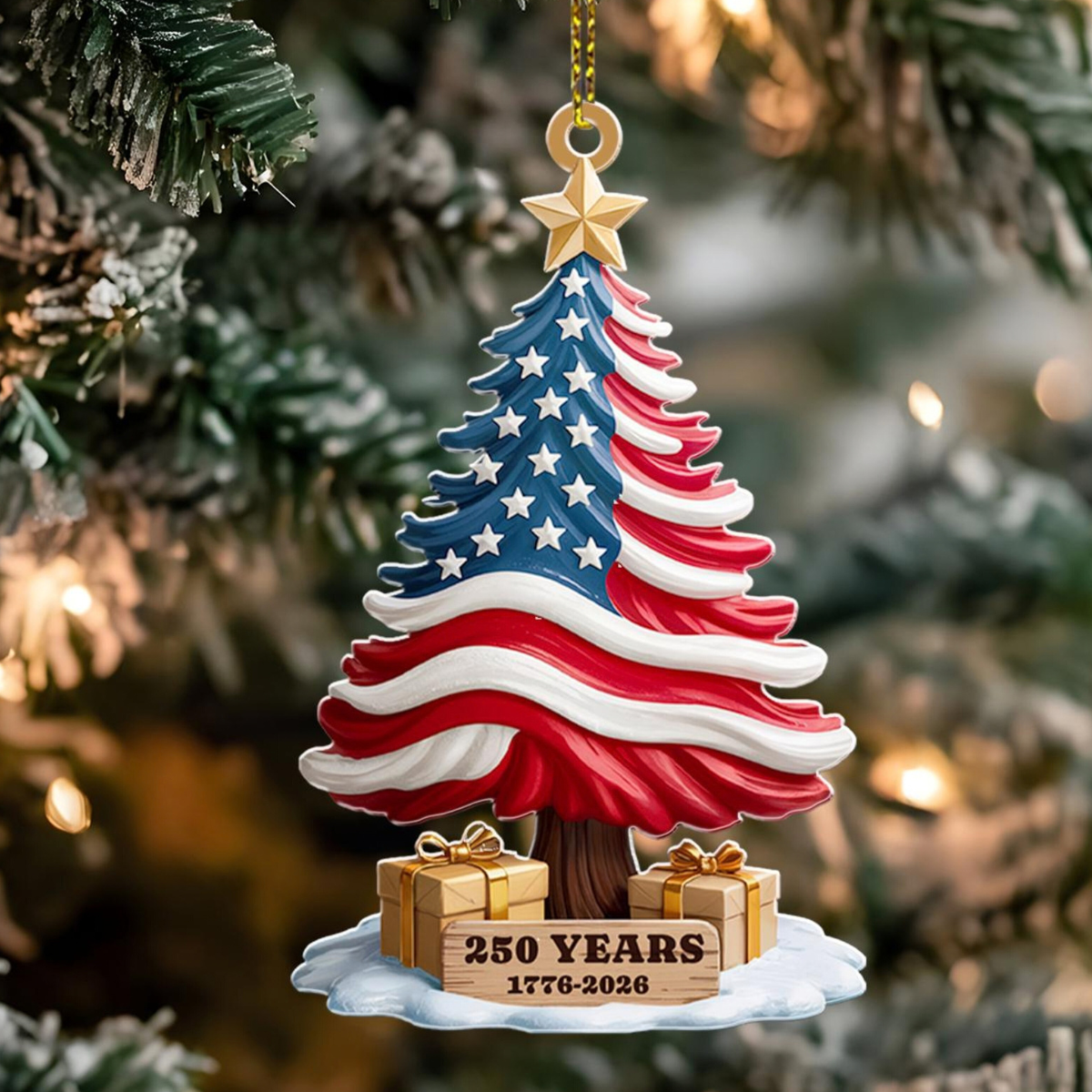 250th Anniversary Ornament 1776-2026, American Flag Christmas Tree Decor, Patriotic Holiday Gift, US History Keepsake, 250 Years of America 2e4b0291-6951-4ab9-a245-fea1a6045ac4-1.png