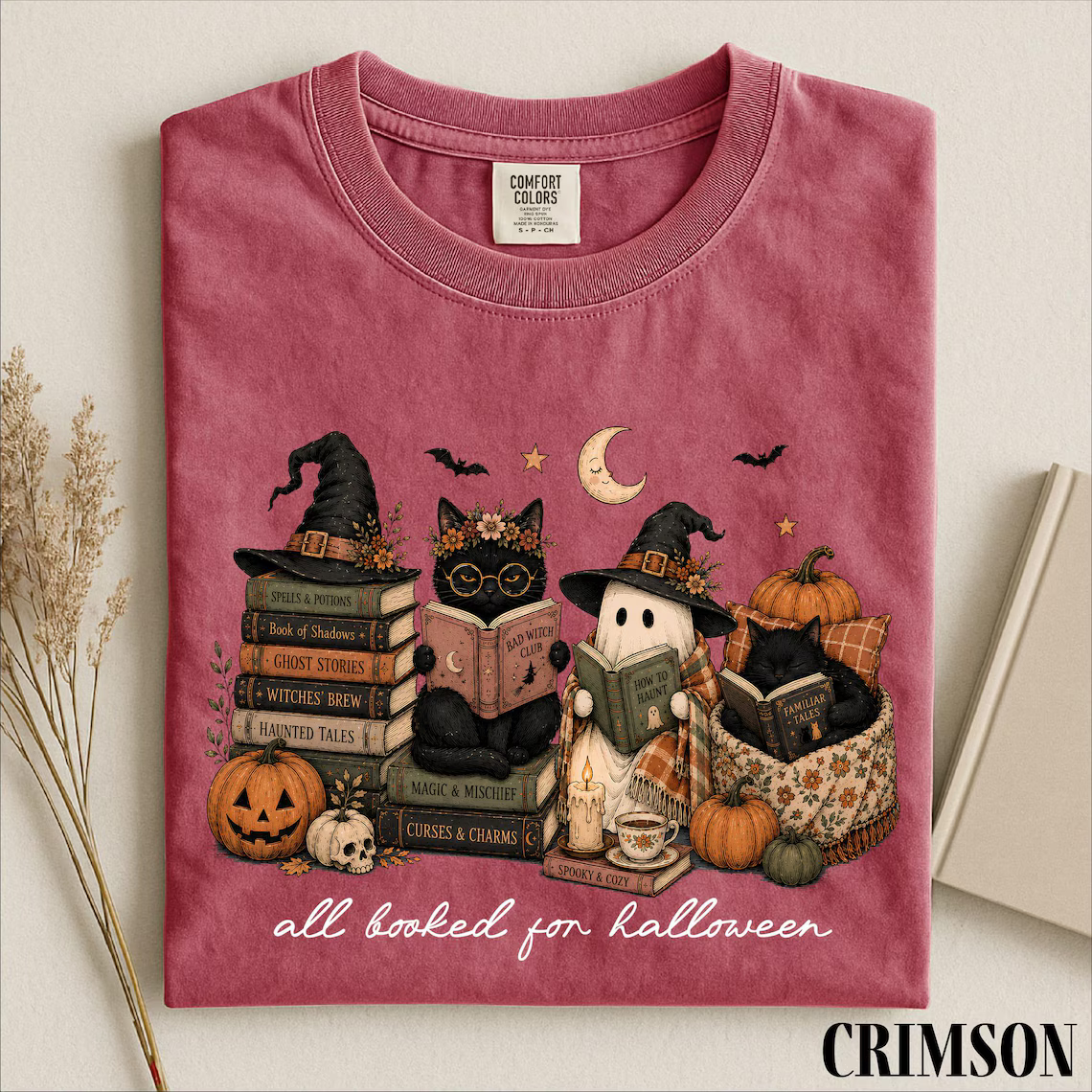 All Booked For Halloween Shirt, Funny Pumpkin Owl Book Cartoon Graphic Tee, Spooky Retro Humor Top, October Haunted Gift Shirt 2e561f6f-6162-457a-bb6a-9034203cdfd9-4_converted.png