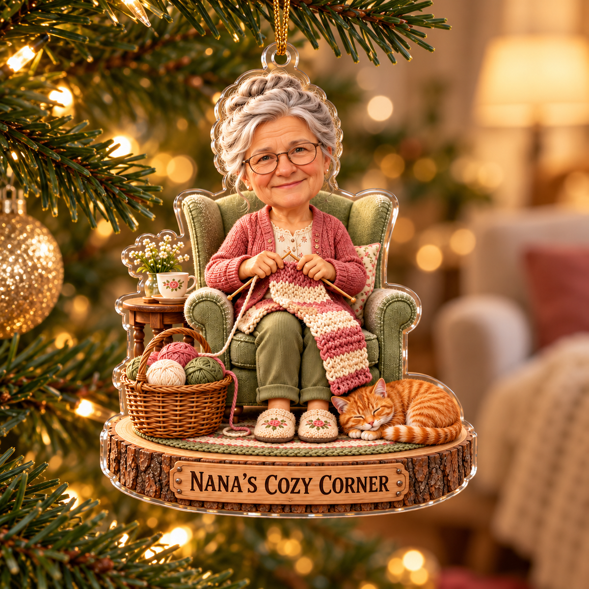 Personalized Knitting Christmas Ornament – Custom Photo & Text, Grandma’s Cozy Corner Ornament, Christmas Gift for Nana & Knitting Lovers 2e60c058-ad96-47a0-9105-dc7dd6c1806e-Nana-s-Cozy-Corner-Christmas-Ornament-1.png