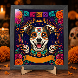 Custom Día de los Muertos Pet Portrait Picture Frame - Personalized Picture Frame 2ed233a3-0642-4a47-99cf-8b6422be0352.png