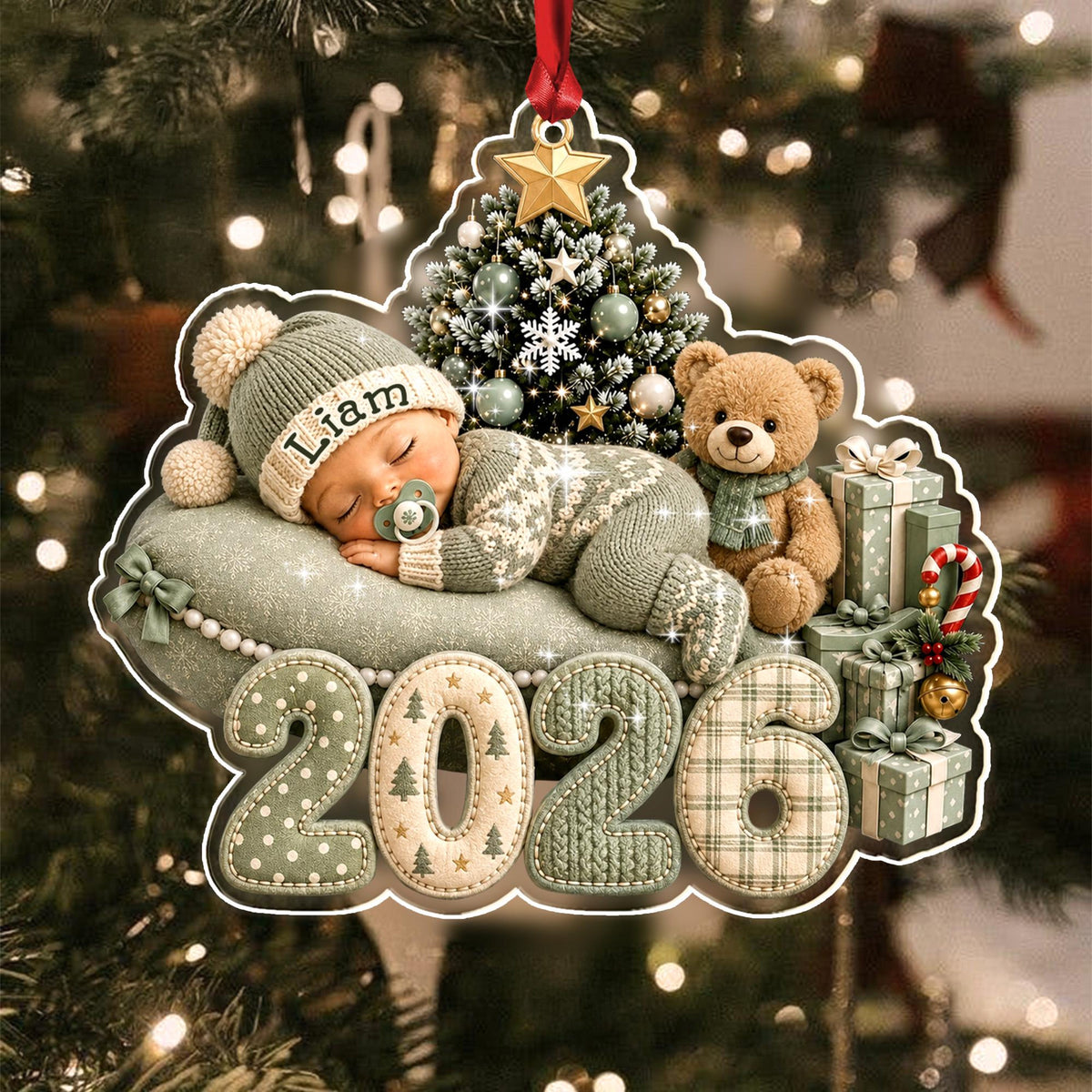 Baby Sleep First Christmas Acrylic 2D Flat Ornament, Custom Newborn Name Keepsake 2ee2d95b-b51f-4bf1-8aa0-0a40f06c293e-7.jpg