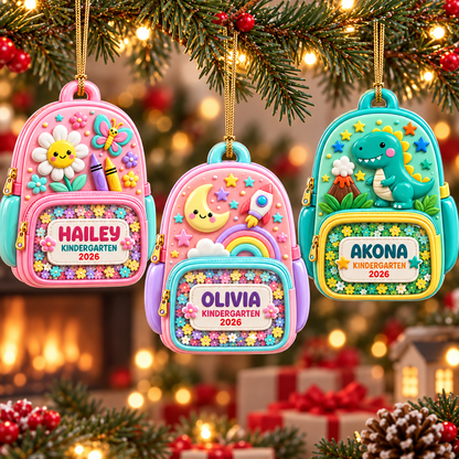 Personalized Backpack 3D Relief Ornament 2026, Kindergarten Ornament, First Day of School Gift, Class Of 2026, 3d Relief Ornament Christmas Keepsake for Kids 2f015bc7-9d49-4e62-ac9e-13993f579a39-99ea0c2a-2754-4300-a404-bc3c61654347.png
