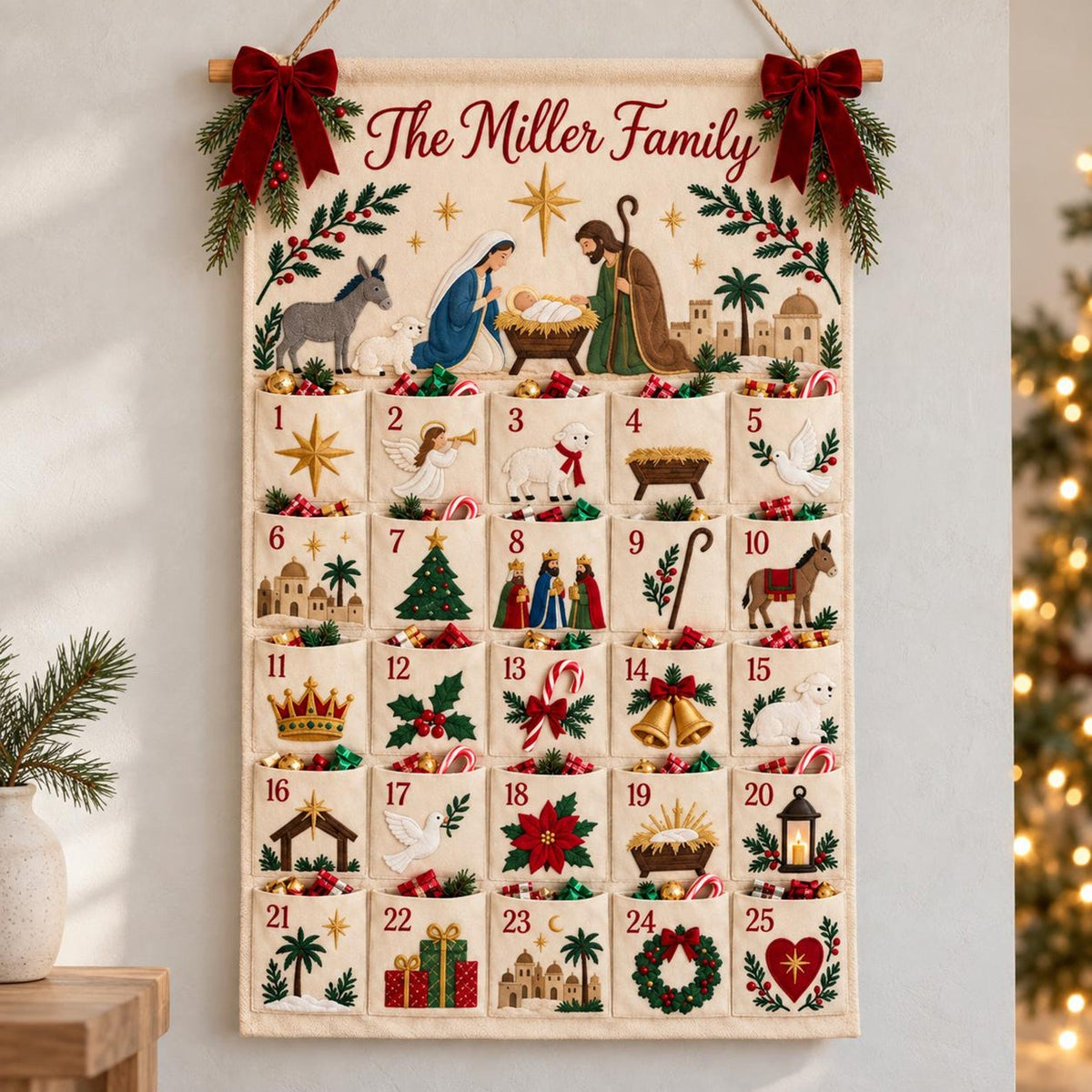 Personalized Nativity Advent Calendar, Custom Family Name Christmas Countdown, 25 Pocket Advent Calendar, Christian Christmas Wall Decor PHAM VAN DIEN 2f0d018a-fe04-41fd-8e7e-c1e8a1878ed5-il_1588xN.8624020351_imuj.jpg