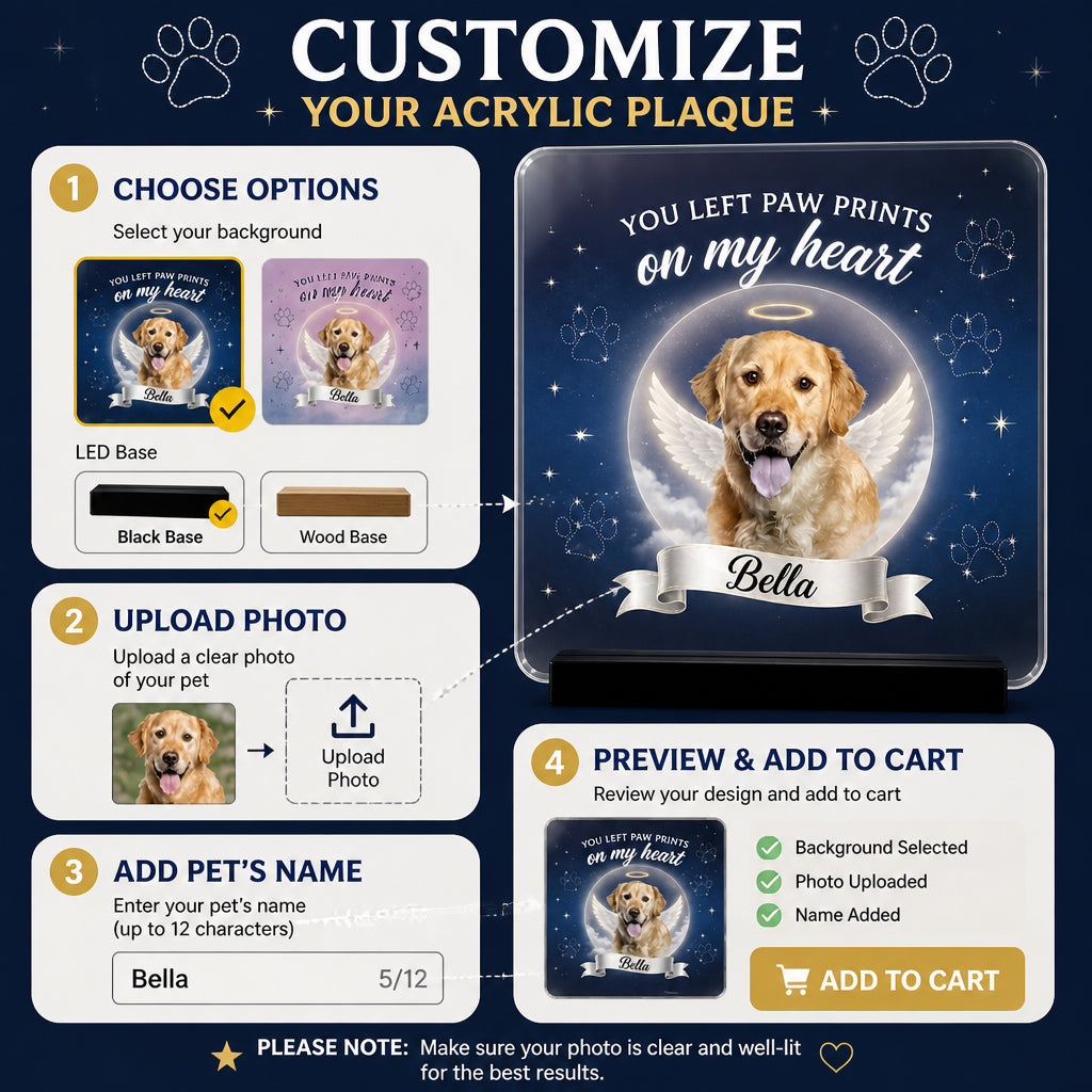 Pet Memorial Acrylic Plaque – You Left Paw Prints On My Heart (Photo + Name) - Personalized Acrylic Plaque 2f2d53d4-f353-48fa-b3e0-e3d109d3ff52.jpg