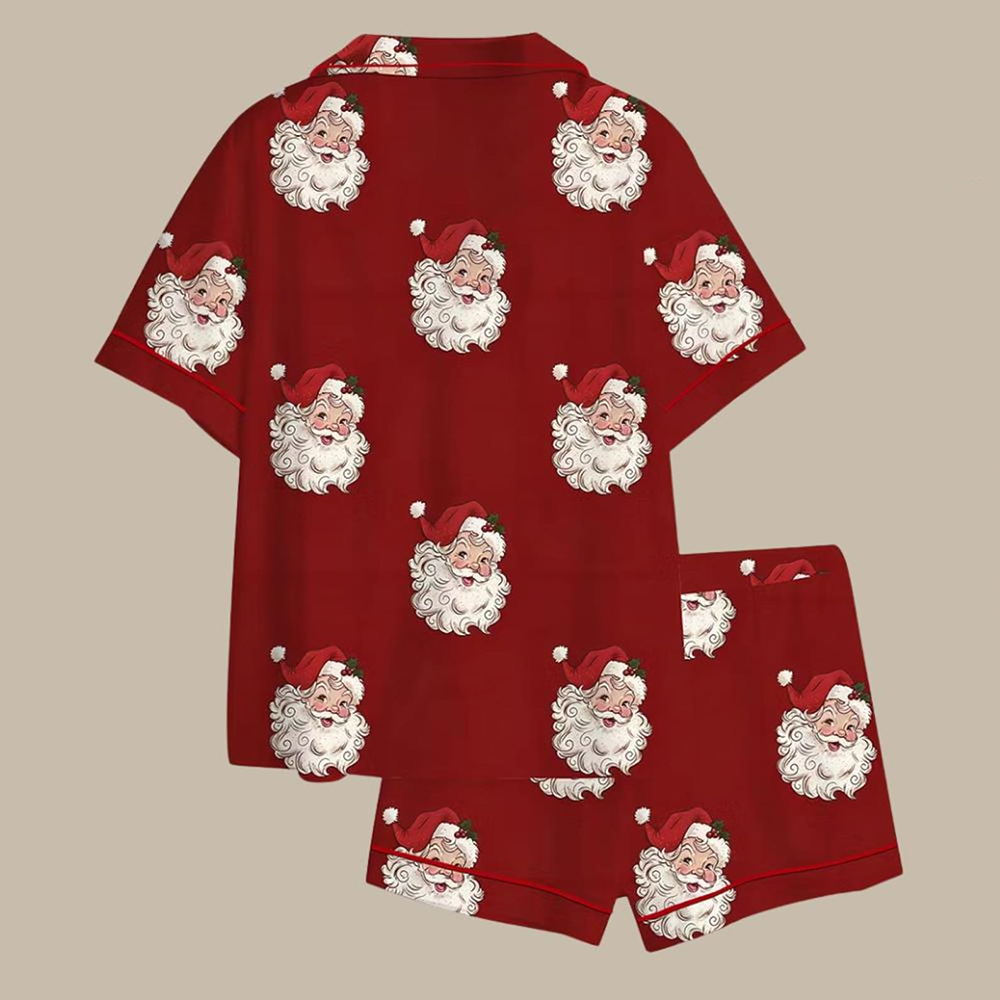Vintage Santa Christmas Pajamas Matching Family Pajama Set Red Holiday Sleepwear Retro Santa Claus Matching Pjs Christmas Eve Loungewear 2f38b040-3055-47c6-abc9-50ad2b031205-g.png