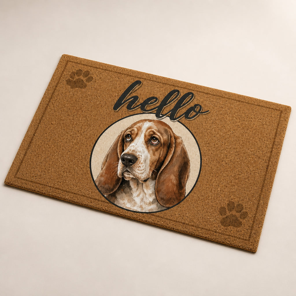 Basset Hound Hello Doormat - Doormat 2f3f6363-8f7c-469d-903e-f31a80db5ac1.jpg