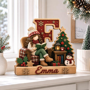 Custom Christmas Initial Letter & Name Block, Holiday Reader Shelf Decor, Cozy Library Decoration, Personalized Book Lover Christmas Gift 2f4f8168-93f9-483a-9fea-975939518eae-4.jpg