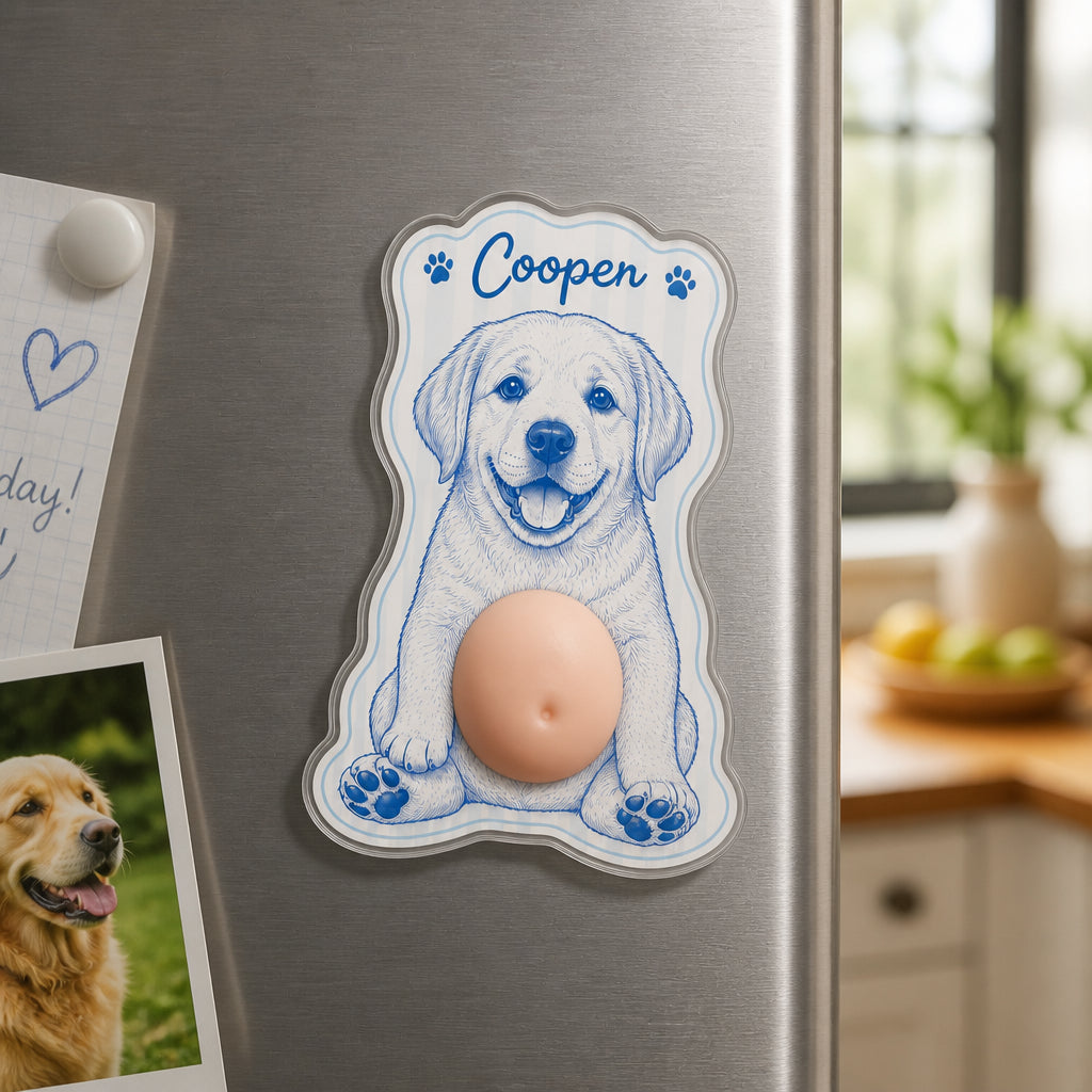 Custom Pet Portrait Fridge Magnet – Line-Art Name & Color - Personalized Acrylic Refrigerator Magnet - Soft Rubber Belly 2f525a5d-1615-4bcd-953f-ee752aaa1f60.jpg