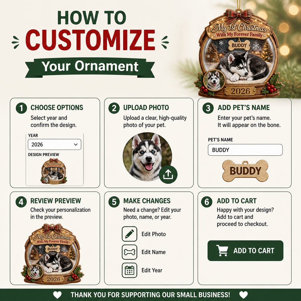 My 1st Christmas With My Forever Family — Pet Photo Snow‑Globe Wood Ornament - Personalized 3-Layered Wood Ornament 2f666b1e-95b1-490d-90d3-4cc36deb816f.jpg