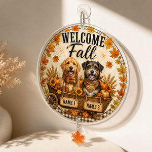 Welcome Fall Pet Portrait Garden Flag - Personalized 1 Layered Suncatcher with Charm 2f6b9d75-b1ca-4a23-b2e0-421473beec71.jpg