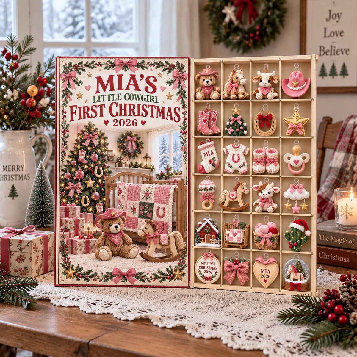 Personalized Baby First Christmas Advent Calendar 2026, Custom 24 Day Countdown Box, Little Cowgirl Acrylic Ornament Set,Baby Girl Xmas Gift 2f83ff82-57f9-4c11-ad23-4321ae75b292-il_fullxfull.8603088950_2b8o.jpg