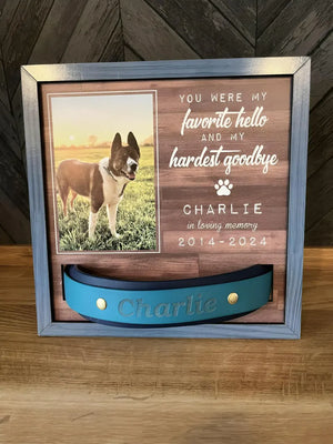 Personalized Pet Memorial Sign: Collar Frame, Photo Upload, Wood 2f944ff2-5f86-4ce8-b6a1-a5c810c59d03-rehyyju-5-.webp