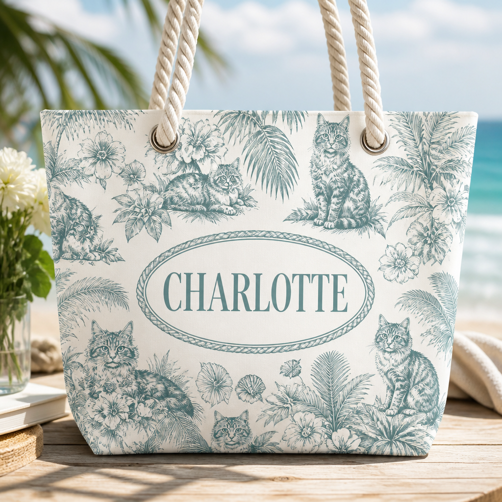 Personalized Cat Toile Tote – Name Badge - Personalized AOP Tote 2f97d4c5-9478-4e81-852f-a6bdca137bc8.png