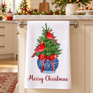 Personalized Chinoiserie Cardinal Christmas Tree Dish Tea Hand Kitchen Towel, Kitchen Decor Gift- Winter Decor-Housewarming Hostess Gift 2fa9894d-c04e-4cd0-bd34-1fafab02fe9a-banner-1.png