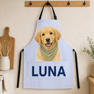 Custom Pet Portrait Apron with Name – Vintage Cameo Gingham - Personalized Apron 2fbb372d-a6cb-471b-bdf4-52db8b2e347e.png