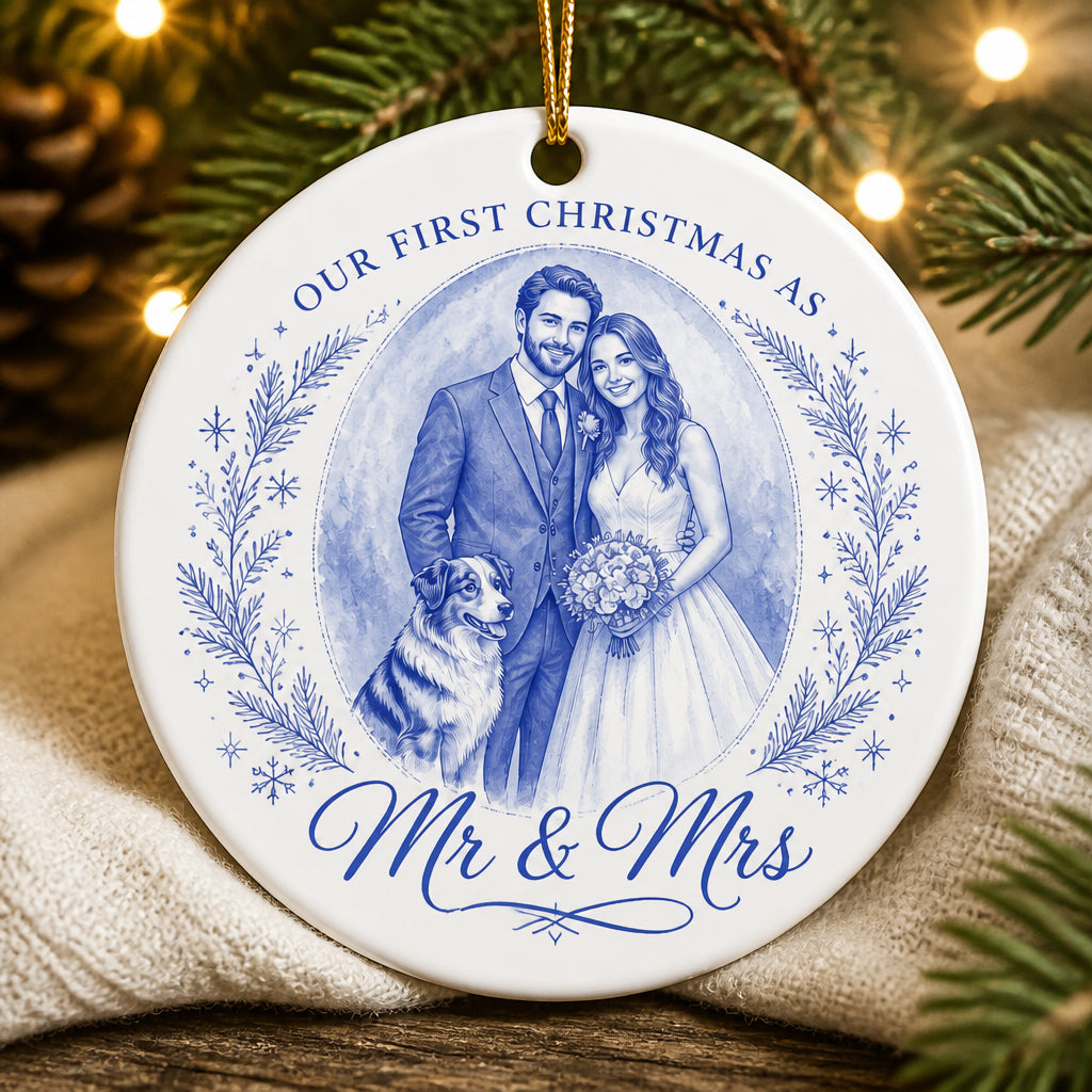 Our First Christmas as Mr & Mrs Portrait Ornament - Personalized Ornament 2fc3ad6d-2e27-46b9-ae1f-f92adc247654.jpg