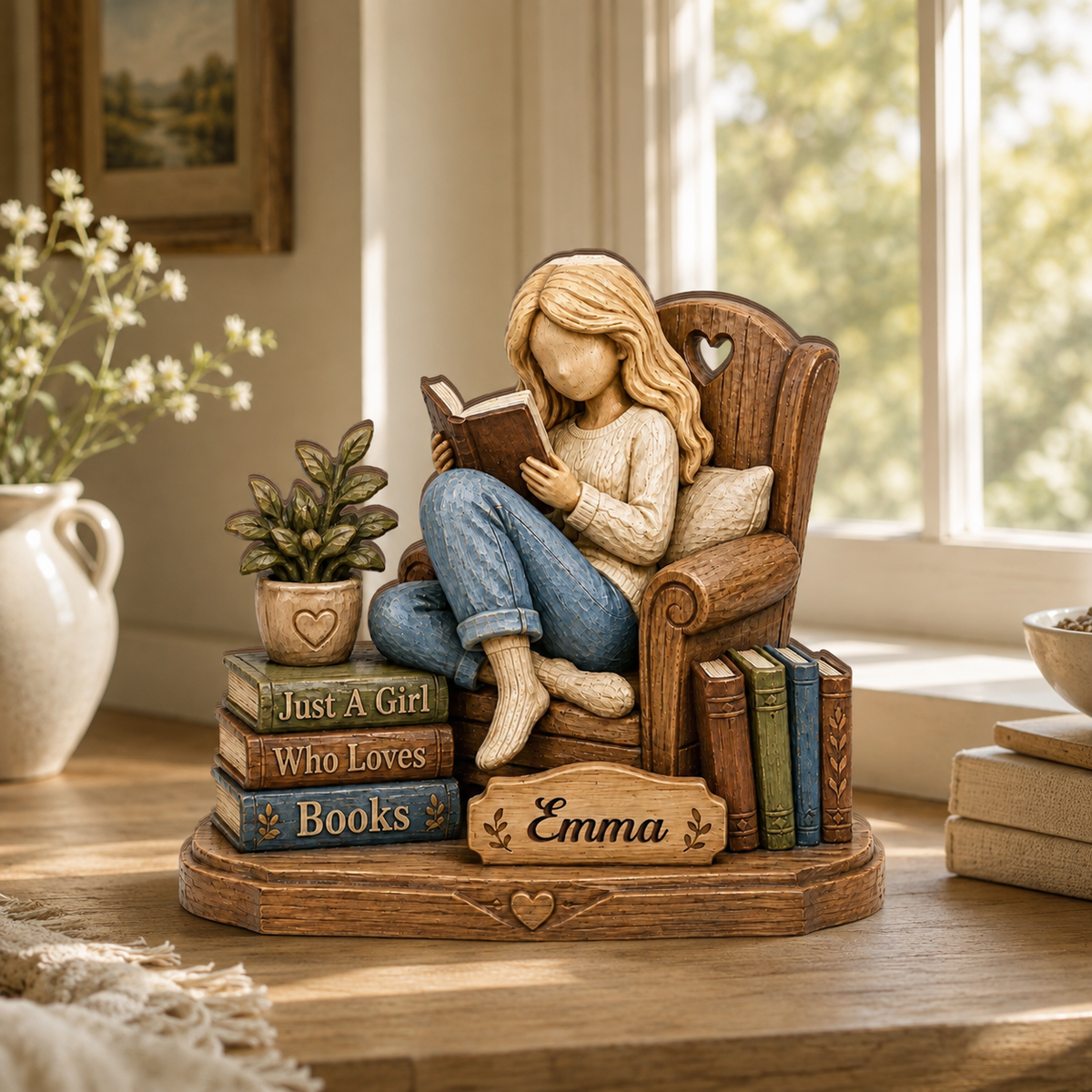Personalized Wooden Book Lover Block, Just A Girl Who Loves Books Wooden Figurine, Book Lover Gift, Library Decor, Reader Shelf Decoration 2fd3ab71-5de1-4202-81a2-b339594c95b3-banner-1-1.png