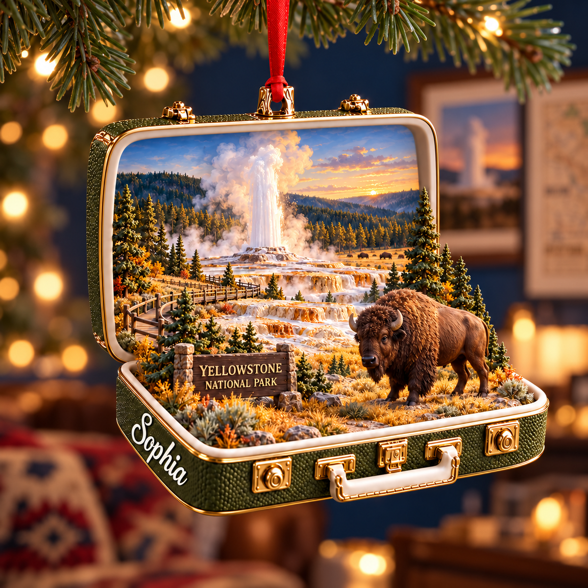 Personalized Yellowstone National Park 3D Suitcase Ornament – Christmas Gift for Nature Lovers & Custom Travel Keepsake 2fe9da2f-5687-4618-8f6b-87cbf404a721-Yellowstone-Keepsake-Ornament-on-a-Fir-Branch-2.png
