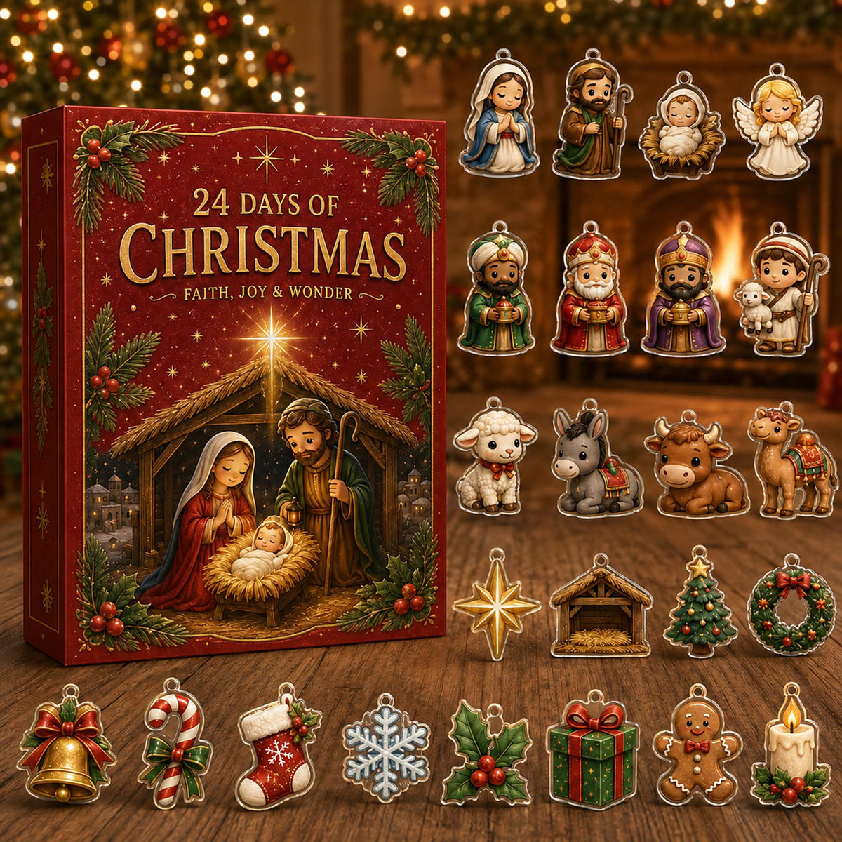 Nativity Advent Calendar, 24-Day Christian Christmas Countdown with Acrylic or Wood Charms 2ff295d4-bf09-4f01-854d-f63fb5059cec-1.jpg