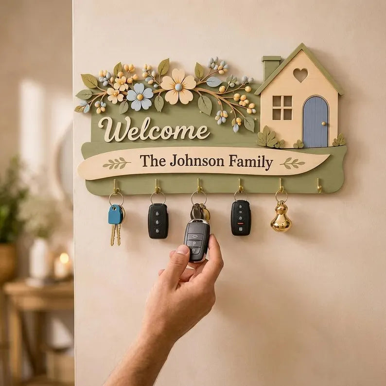 Personalized Wooden Key Holder for Wall, Layered Family Key Hanger, Custom Entryway Organizer, Housewarming Gift, Welcome Home Decor 2ffc8856-bbf2-4289-8a25-8f14b977f5d2-ftj-3-.webp