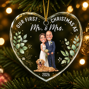 Our First Christmas as Mr. & Mrs. – Custom Portrait Heart Acrylic Ornament - Personalized Transparent Acrylic Ornament 2ffe381a-6992-4013-a8d3-c3ce3b5dbc23.png