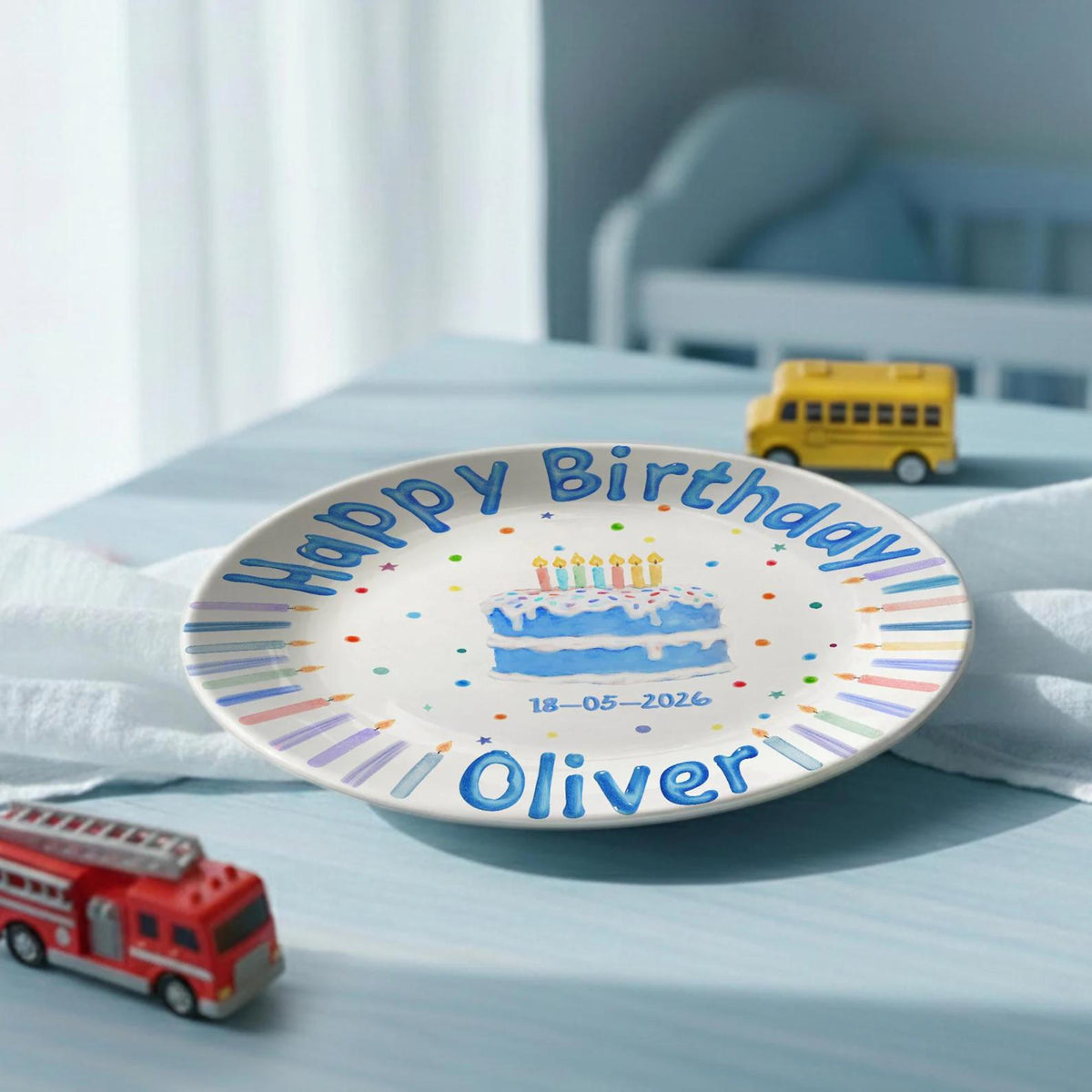 Personalized Birthday Plate Custom Name, Happy Birthday Ceramic Keepsake Gift, Kids Party Decor, Unique Birthday Gift for All Ages 2fff121c-9e9b-4faf-8131-61439a6b80e1-6.jpg