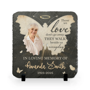 Butterflies Appear When Angels Are Near - Personalized Memorial Stone - Memorial Gift