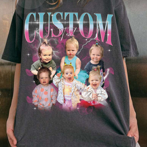 Baby Custom Vintage Shirt, Custom Baby Graphic Unisex T-Shirt, Baby Personalize Bootleg Retro 90's Tee Gift For Baby