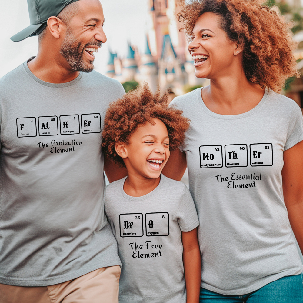 Elements Family Matching Shirts Mother Dad Baby Shirt Funny Family Sh Best Custom