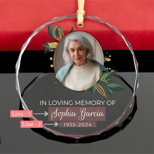Loss But Never Forgotten - Personalized Crystal Ornament - Memorial Gift