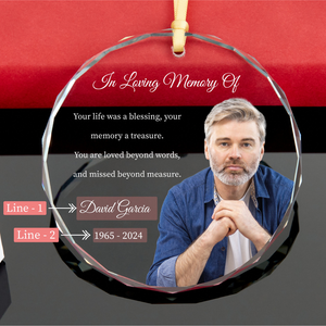 In Loving Memory Of Loved One - Personalized Crystal Ornament - Memorial Gift