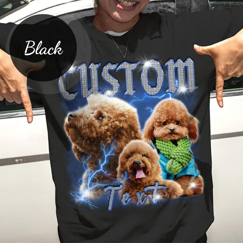 Personalized Dog Bootleg T-Shirt, Customized Rap Comfort Colors Tee, Custom Bootleg Shirt Gift For Dog Lovers, 90s Retro Shirt