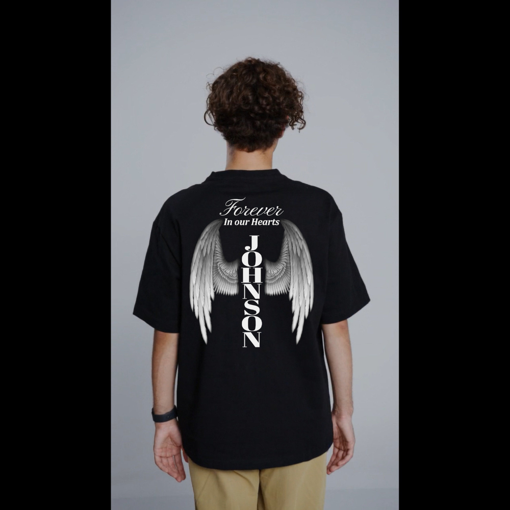 In Loving Memory Forever In Our Heart - Personalized 2 Side Printed Shirt - Memorial Gift