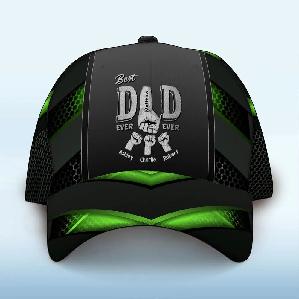 Best Dad Ever Fist Bump - Personalized Classic Cap - Gift For Father, Father's Day