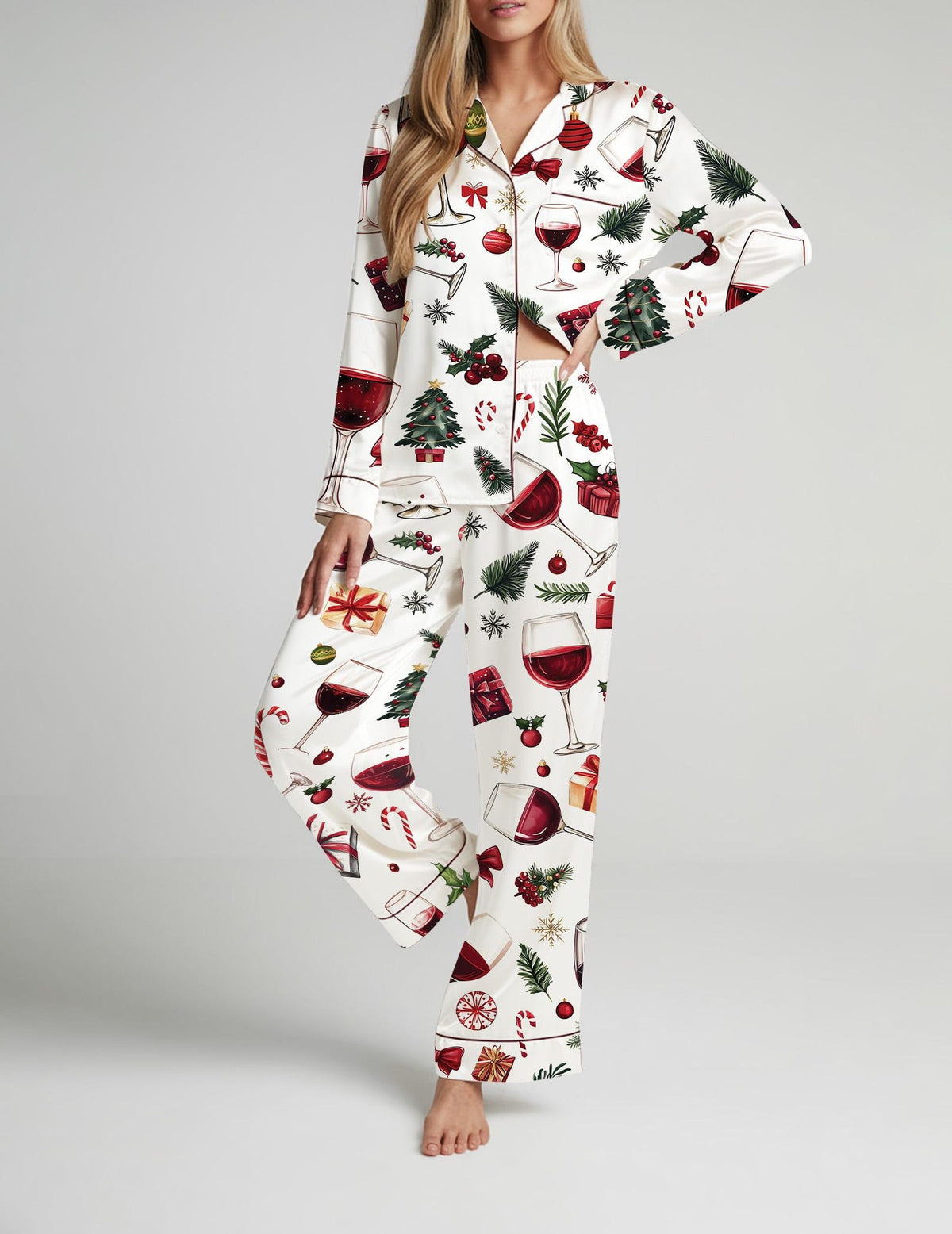 Wine Glass Christmas Pajama Set: Women's Satin Holiday Sleepwear 3006ae22-96b7-488f-8eca-9d0de2a6cc41-il_1588xN.7240934016_cd9z.jpg