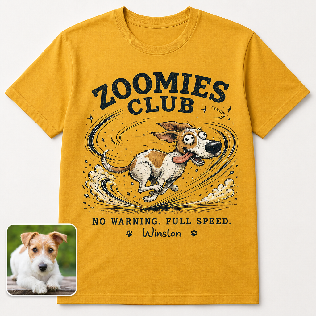 Zoomies Club Personalized Dog Cartoon Tee - Personalized T-shirt 300fc9c8-aee3-4d6a-9825-d87d6b72efbf.png