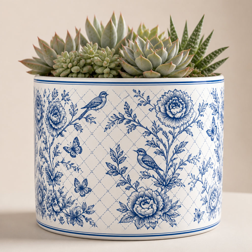 Blue & White Chinoiserie Pet Portrait Planter (Photo to Art) - Personalized Plant Pot & Vase 3010b5b0-22cb-4148-b8d3-d1d59ba9c88a.jpg