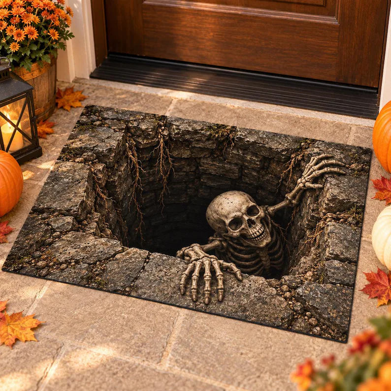 Creepy Skeleton Round Pit Halloween Doormat, 3D Optical Illusion Brick Well Rug, Scary Skeleton Floor Mat, Haunted House Outdoor Porch Decor 30412e1b-86e0-4edc-8e26-c52147afa8cd-fbhesrh-5-.webp
