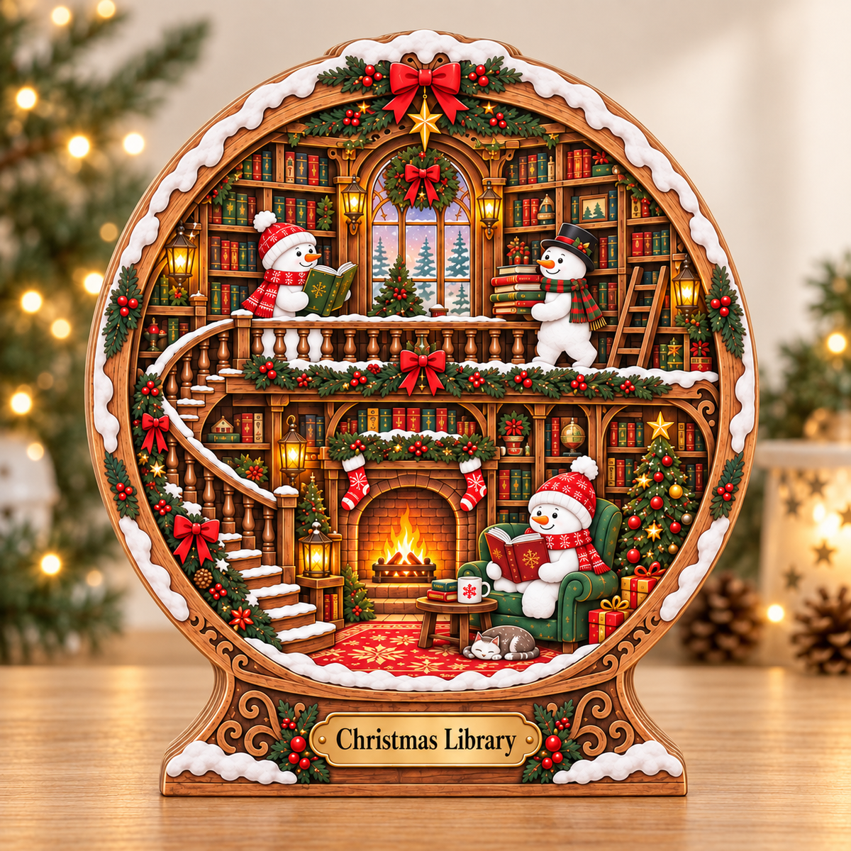 Snowman Library Snow Globe Wooden Block, Cozy Winter Christmas Decor, Book Lover Shelf Sign, Reading Lover Gift, Bookish Christmas Gift 305d3bcf-8d30-48e4-9e08-07cec56256ad-53fe6a41-7c62-4d30-8514-29d1404dd3bc.png
