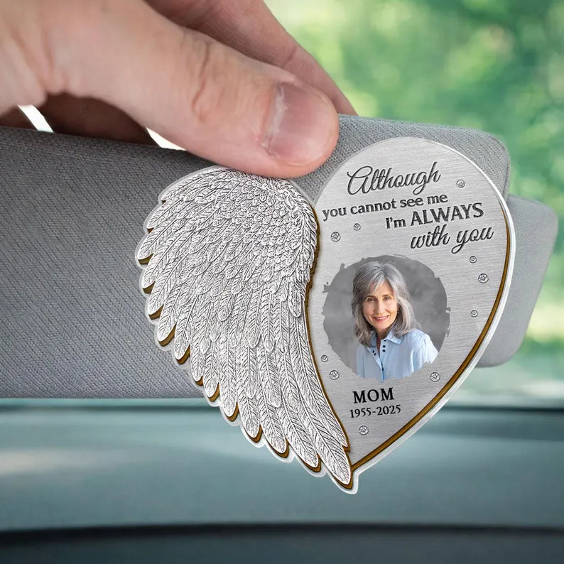 Custom Heart-shaped Memorial Car Visor Clip with Angel Wing, Custom Memorial Car Ornament, Memorial Gift for Loss of Loved Ones, Family 306dc931-f818-40b8-9163-fe68254b600c-ghgh-32-.webp