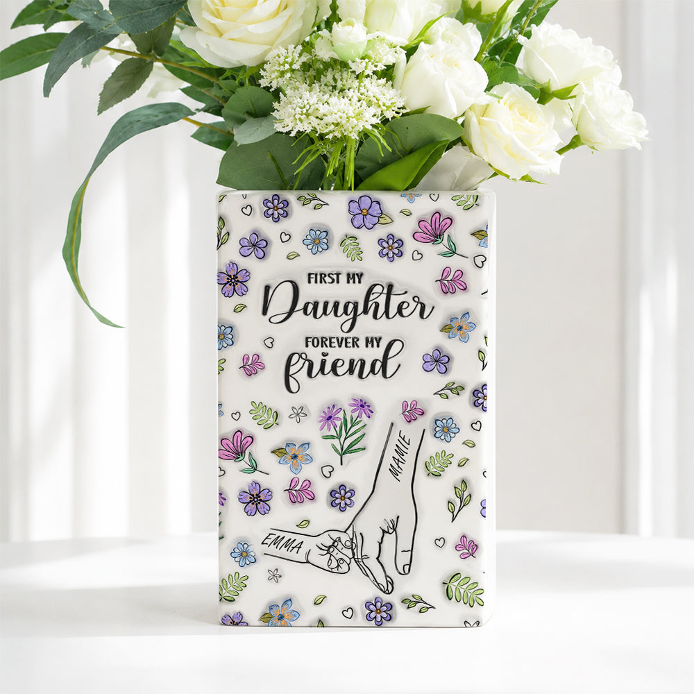 A Mom Is A Daughter First Friend - Ceramic Book Flower Vase 308045e7-eb89-4886-a8a2-e882d7d8b4e4-1.jpg