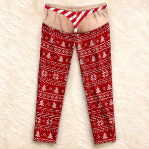 Custom Funny Men's Christmas Pajama Pants, Fake Underwear Illusion Plaid Bottoms, White Elephant Gag Gift Him 30859659-ca54-4ce3-9d4b-952a2076f516-4.jpg