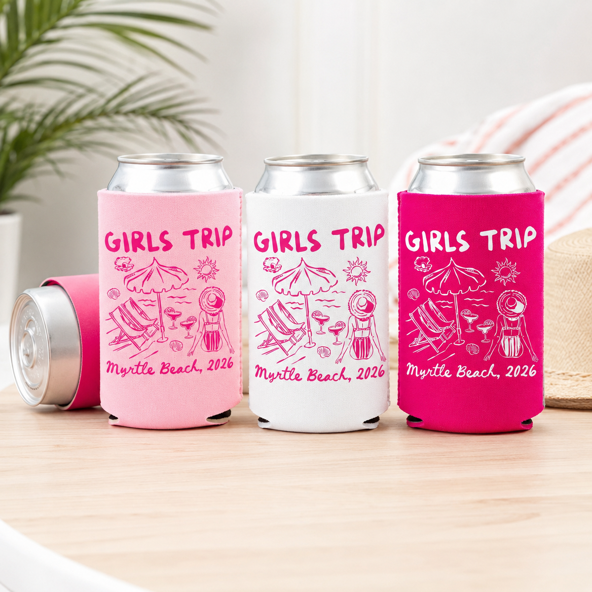 Girls Trip Beach Bachelorette Can Coolers, Coastal Personalized Can Sleeves, Custom Beach Coastal Vacation Trip Party Favors 30969b21-eda8-497c-914d-b2c6ad93ecf1-banner-3.png