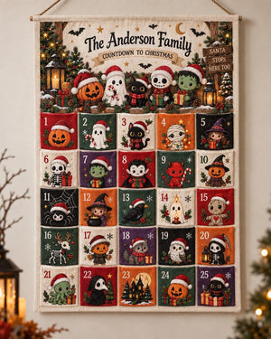 Personalized Spooky Christmas Fabric Advent Calendar, 25 Day Halloween Holiday Pocket Countdown, Custom Family Quilted Wall Hanging 30a6ebfc-06e0-46cd-b4b4-555b8270a49f-il_794xN.8602794747_cy3s.jpg