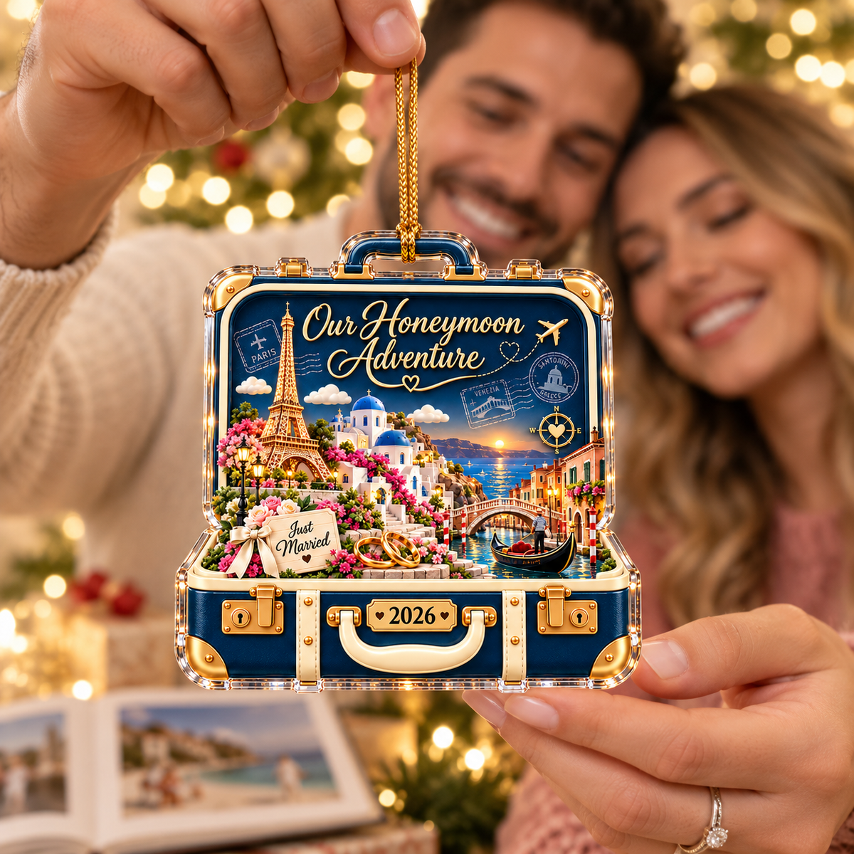 Personalized Honeymoon Suitcase Christmas Ornament – Our Honeymoon Adventure, Custom Year Travel Keepsake, Wedding Gift for Newlyweds 30b46039-3e85-4096-8886-478a9733007f-Honeymoon-adventure-keepsake-ornament-3.png