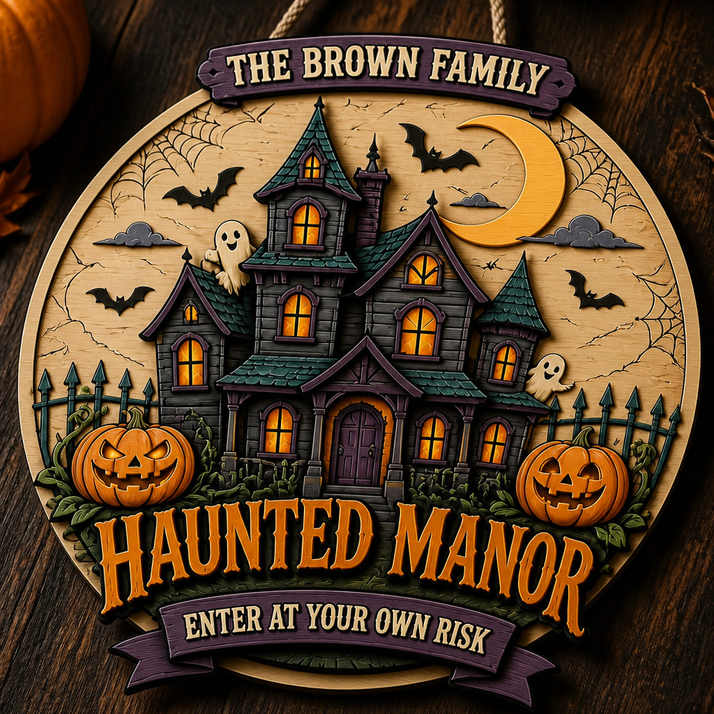 Personalized Haunted Manor Family Wood Sign - Personalized Wood Sign 30ea47b3-55f9-4b15-a41e-90954de13bec.jpg