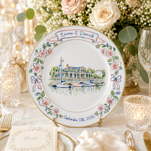 Personalized Wedding Venue Porcelain Platter-Wedding Gift for Newlyweds-Couple Gift-Romantic Whimsical Ceramic-Anniversary Plate 30f1050a-870a-4ba0-bb82-d2e9a1f56bad-banner-1.png